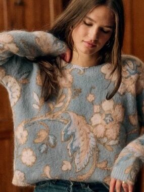 Sezane Helene Sweater Wool & Mohair Blend Size XXS